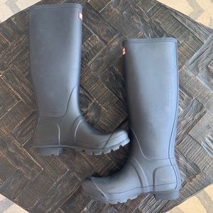 Matte Black Hunter Rain Boots